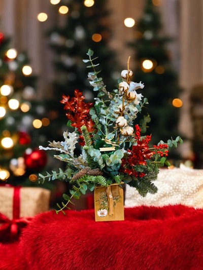  COMPOSICIÓN NAVIDEÑA EN CAJA