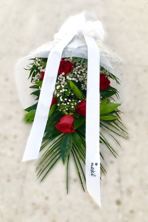 Ramo funerario de 6 rosas