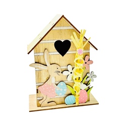     CASITA DE MADERA CON PALMA NATURAL